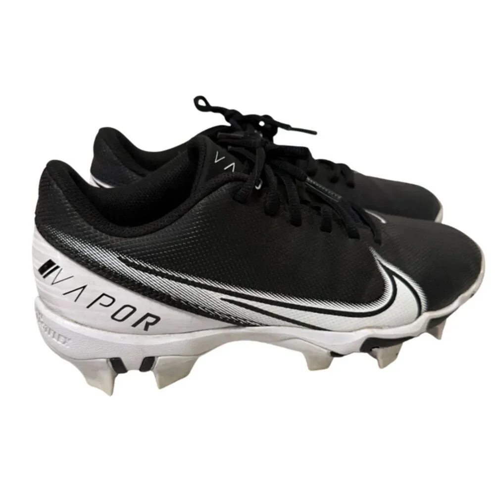 Nike Black & White Vapor Edge Shark CD0074 001 Cleats Size 6.5